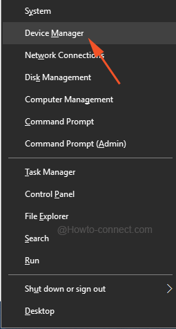 Device Manager power user menu