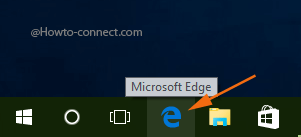 Edge icon on taskbar Windows 10