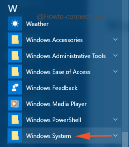 Start Menu Windows System