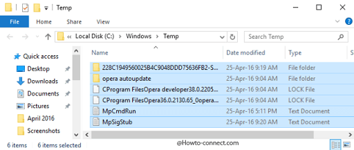 Delete Temp files Windows 10