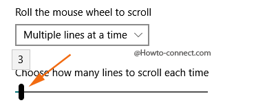 Choose how many lines to scroll each time slider with number