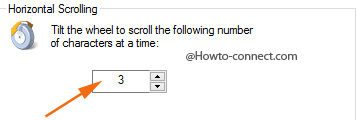 Horizontal scrolling Mouse Properties Wheel tab