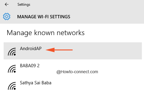 Manage known networks