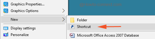 Create New Shortcut