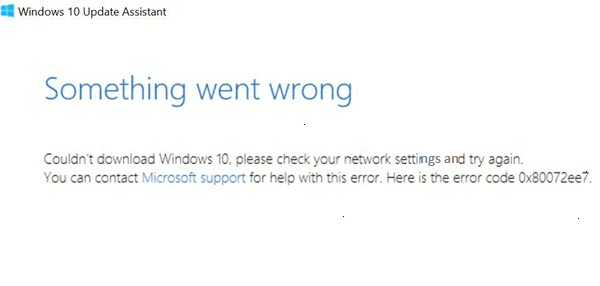 Error Something Went Wrong 0x80072ee7 Windows Update