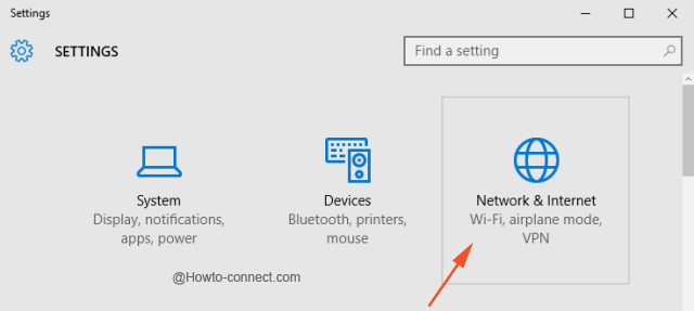 Network & Internet block on settings