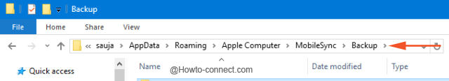 iTunes Backup in Windows 10