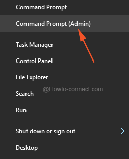 Command Prompt (Admin) Win X menu