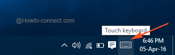 Mini keyboard button on taskbar