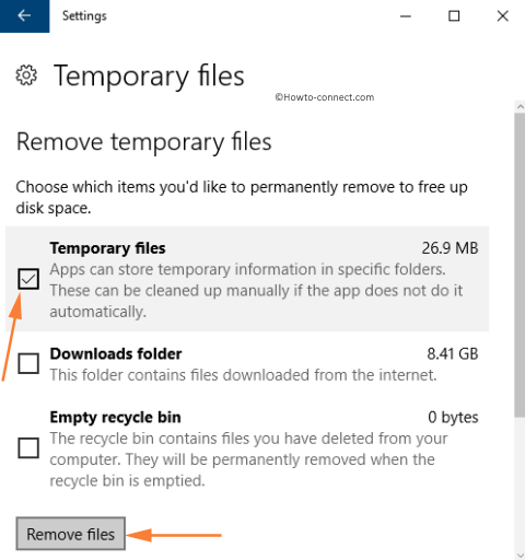 Remove Temporary Files on Windows 10 Checkmark
