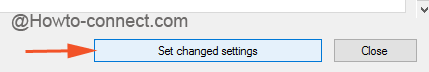 Set changed settings button after selecting the privacy options