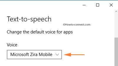Text to speech Voice options