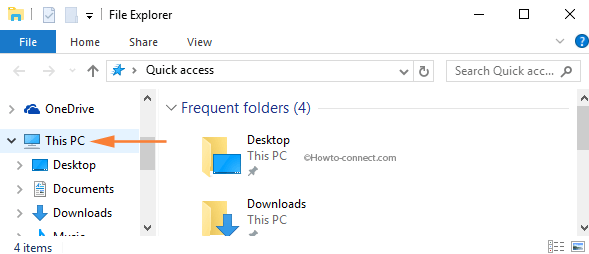 File Explorer Quick Access This PC