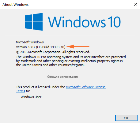 About Windows pop up Version 1607