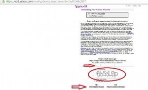 terminate yahoo account