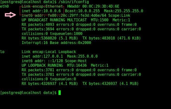 Display Ip address in UNIX