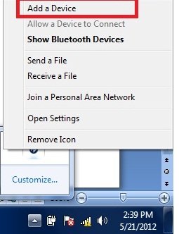 add device in windows 7