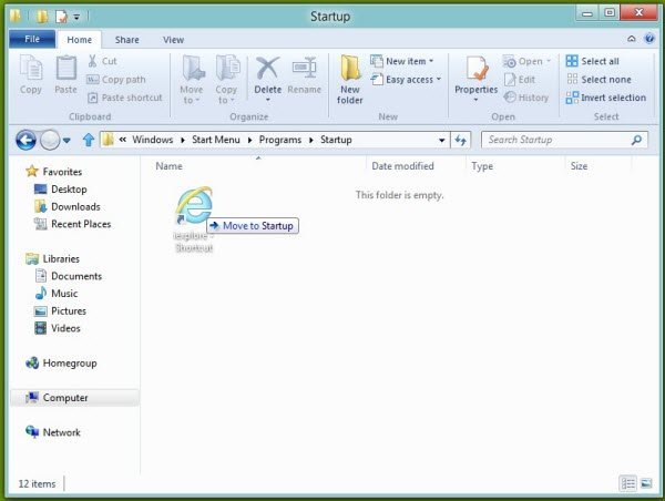 Windows 8 Add Program To Startup Folder