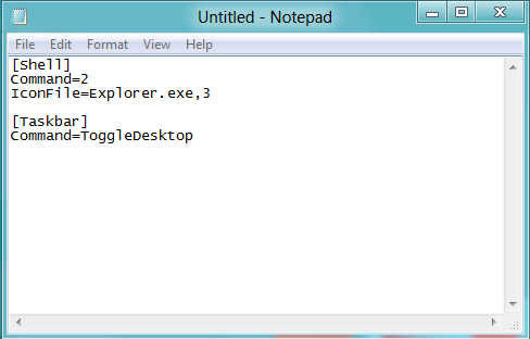 Type code in Notepad