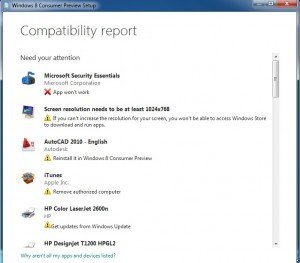 windows 8 compatability report -2