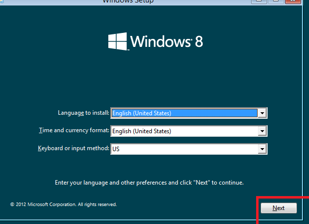 Windows 8 type language