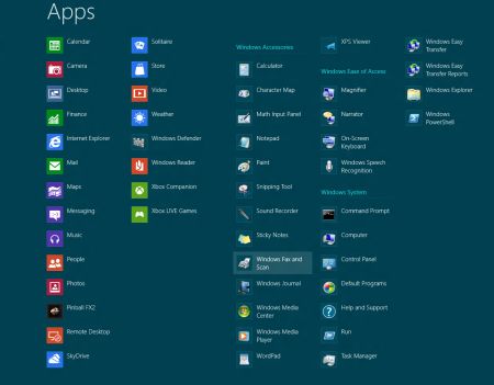 Apps Bar in windows 8
