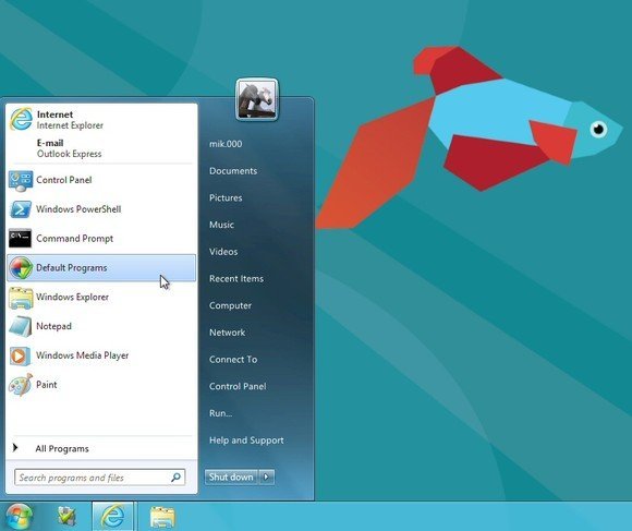 Enable Start menu in taskbar pane of windows 8