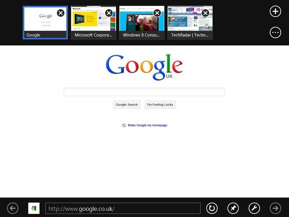 Internet Explorer in Windows 8