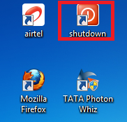 Shutdown Shortcut on the desktop