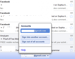 login another account in offline gmail app