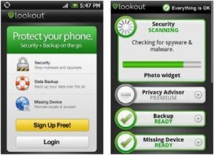 lookout mobile secuity apps in android