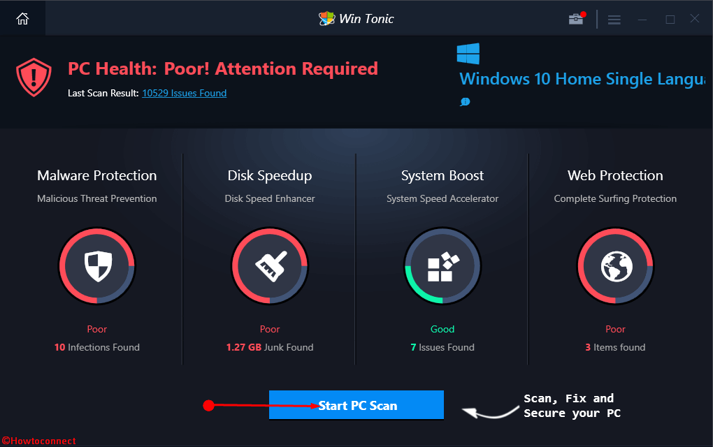 Win Tonic Top PC Optimization Software for Windows 10 pic 1