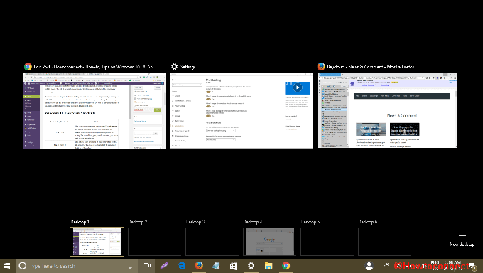 Windows 10 Task Shortcuts