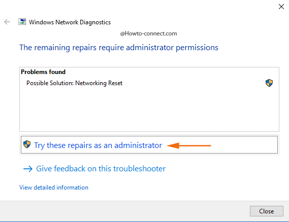 Possible solution is Networking Reset Troubleshoot result