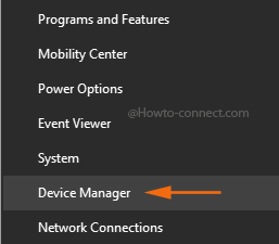 Device Manager power user menu