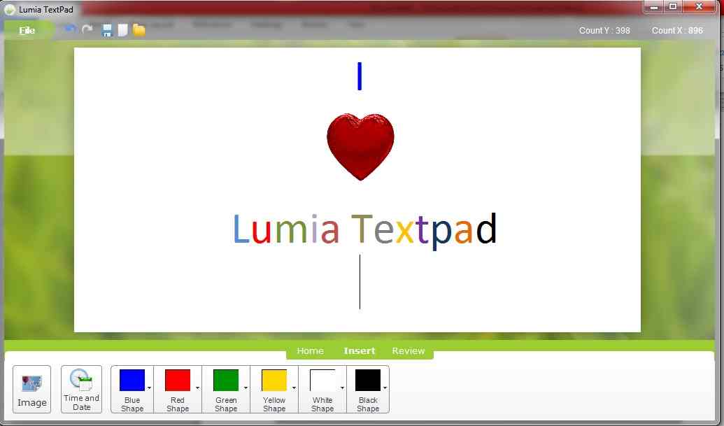 lumia textpad