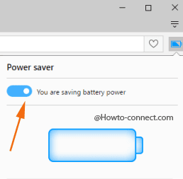 Browser is saving battery power