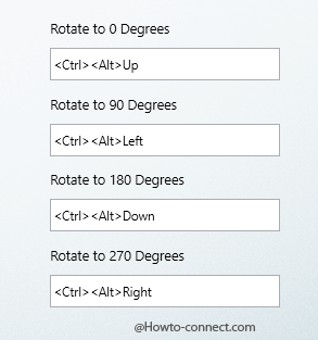 Rotate screen shortcut keys