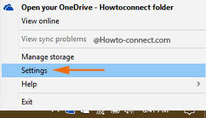 OnDrive right click Settings option context menu