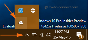 Systray arrow OneDrive icon