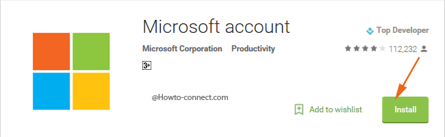 Intsall Microsoft account
