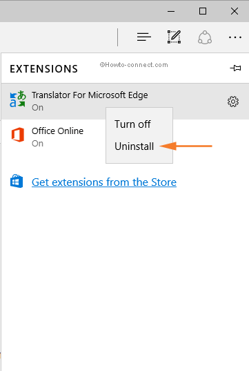 Right click extension Uninstall option