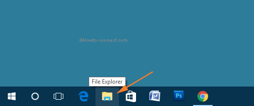 Windows 10 File Explorer icon taskbar