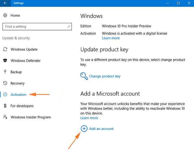 How to Connect Microsoft Account to Windows 10 License