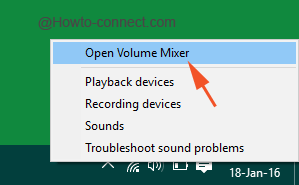 Open Volume Mixer option