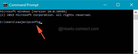 The Command to detect router address in Windows 10