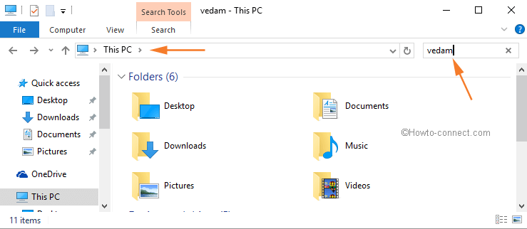 Search bar File Explorer