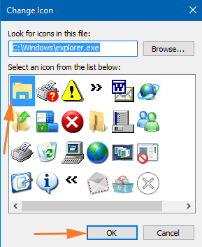 Change Icon box select icon