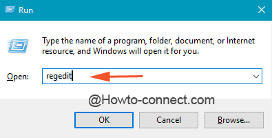 regedit command to be entered in Run command