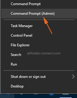 Right click Start button Command Prompt Admin
